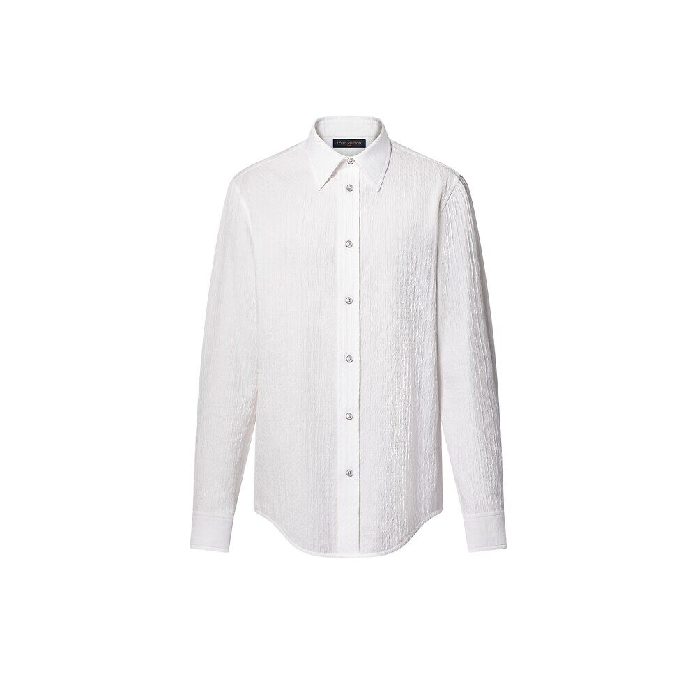 Рубашка из хлопка с длинными рукавами и жаккардовым узором с монограммой Louis Vuitton, белый
Рубашка из хлопка с длинными рукавами и жаккардовым узором с монограммой Louis Vuitton, белый