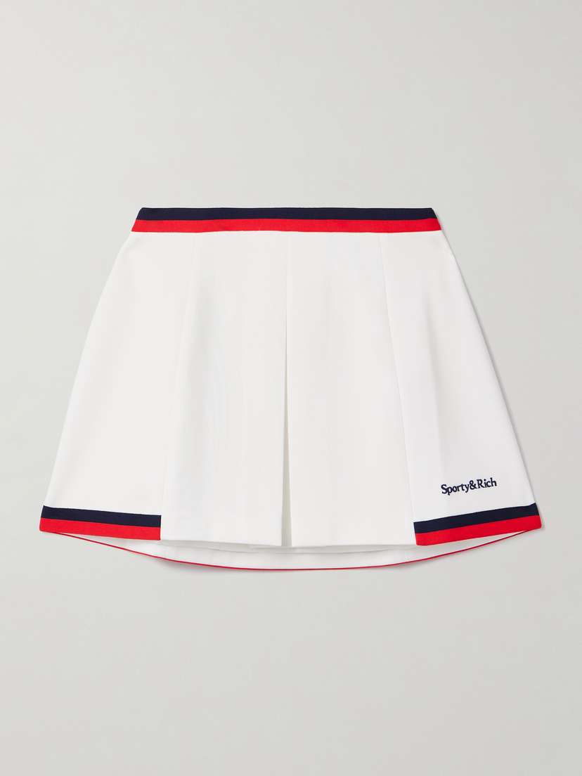 Мини-Юбка Mila из эластичного трикотажа в складку и полоску с вышивкой Sporty & Rich, белый
Мини-Юбка Mila из эластичного трикотажа в складку и полоску с вышивкой Sporty & Rich, белый