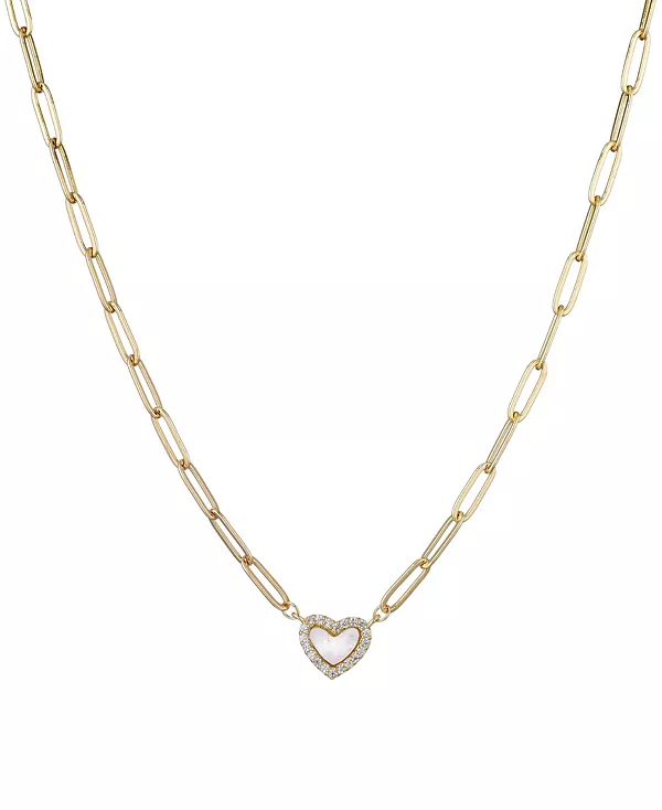 Золотая перламутровая мини-цепочка в форме сердца Adornia, white
Золотая перламутровая мини-цепочка в форме сердца Adornia, white