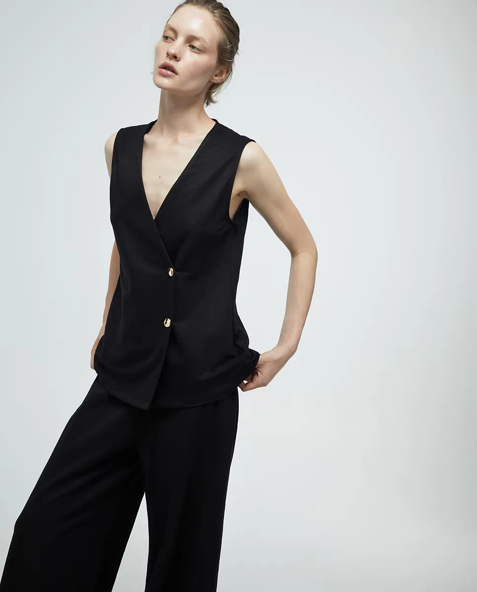 Льняной жилет Sfera, черный
Льняной жилет Sfera, черный