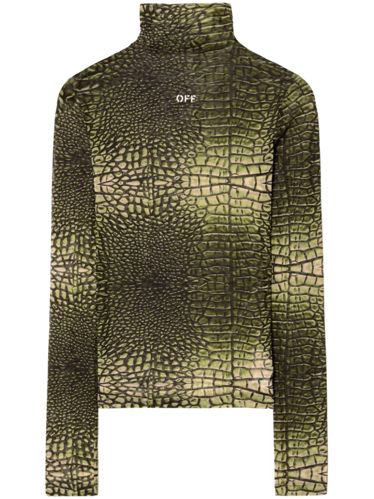 Off-White футболка с тиснением под крокодила и логотипом, зеленый
Off-White футболка с тиснением под крокодила и логотипом, зеленый