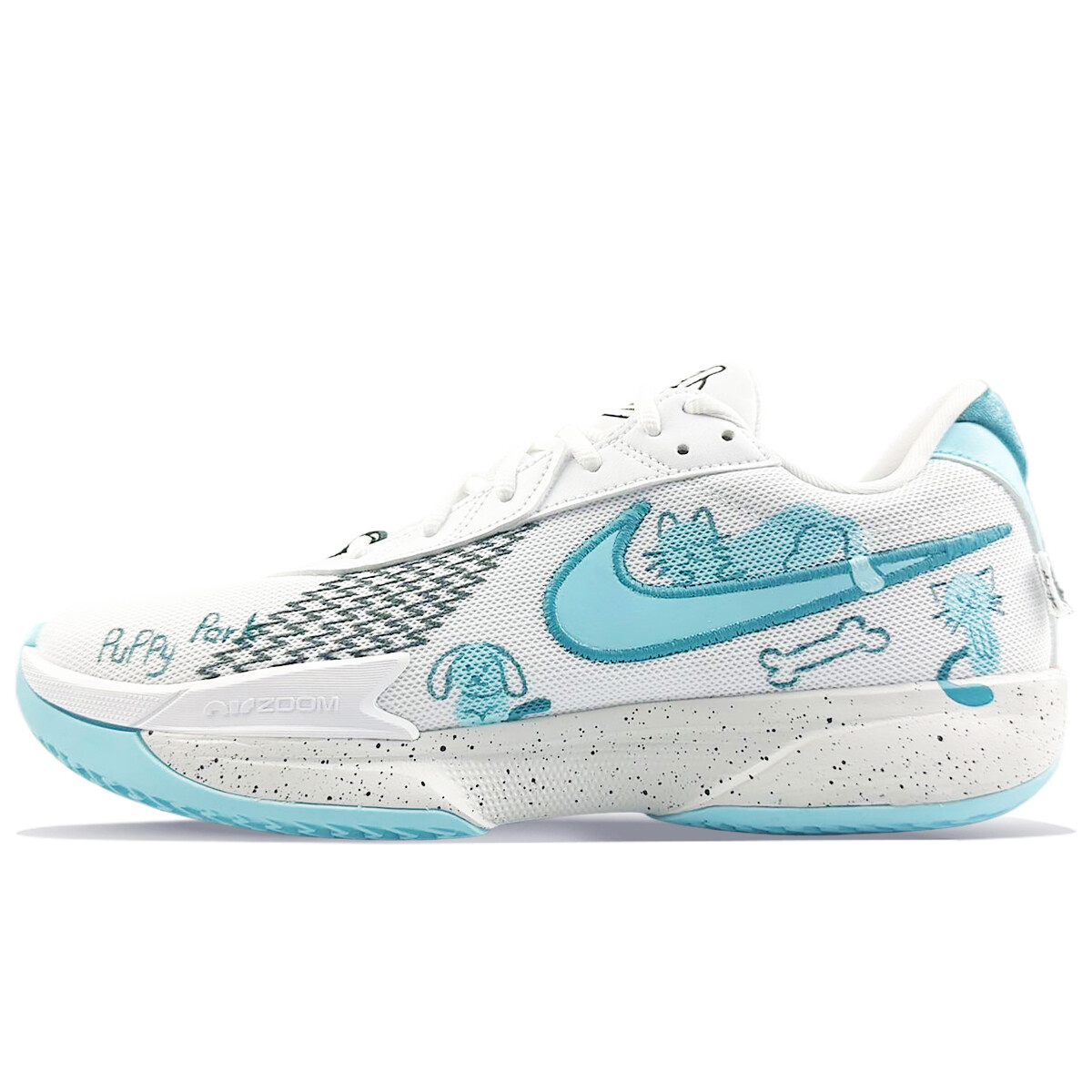 Баскетбольные кроссовки Air Zoom GT Cut Academy унисекс с низким верхом синего/белого цвета Nike