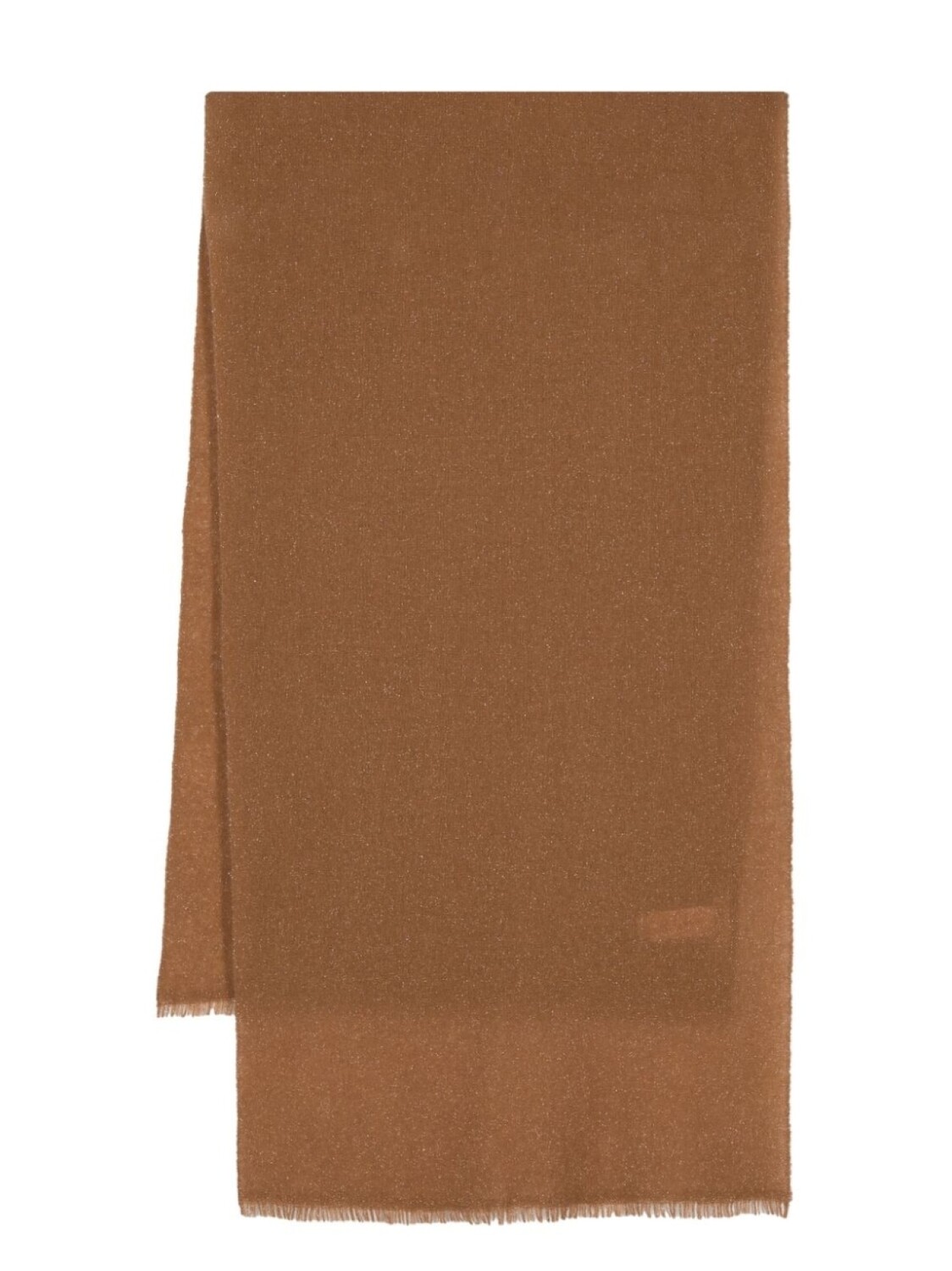 Fabiana Filippi шарф с бахромой и эффектом металлик, коричневый 
Fabiana Filippi шарф с бахромой и эффектом металлик, коричневый