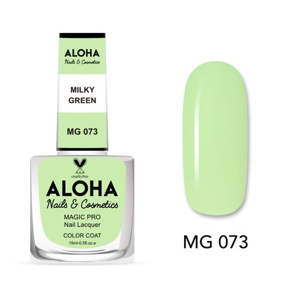 Лак для ногтей Magic Pro 15 мл - Mg 073 / Молочно-зеленый Aloha Nails & Cosmetics
Лак для ногтей Magic Pro 15 мл - Mg 073 / Молочно-зеленый Aloha Nails & Cosmetics