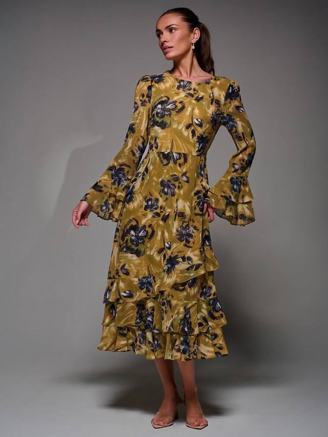 Платье миди из шифона с цветочным принтом и рюшами Jolie Moi, Yellow/Multi
Платье миди из шифона с цветочным принтом и рюшами Jolie Moi, Yellow/Multi
