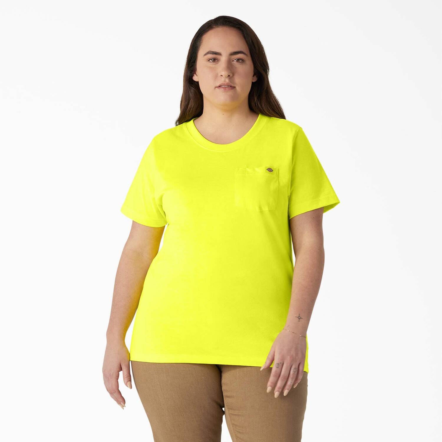 Женская футболка тяжелого веса с короткими рукавами Dickies Plus, цвет Bright Yellow (Bwd)
Женская футболка тяжелого веса с короткими рукавами Dickies Plus, цвет Bright Yellow (Bwd)