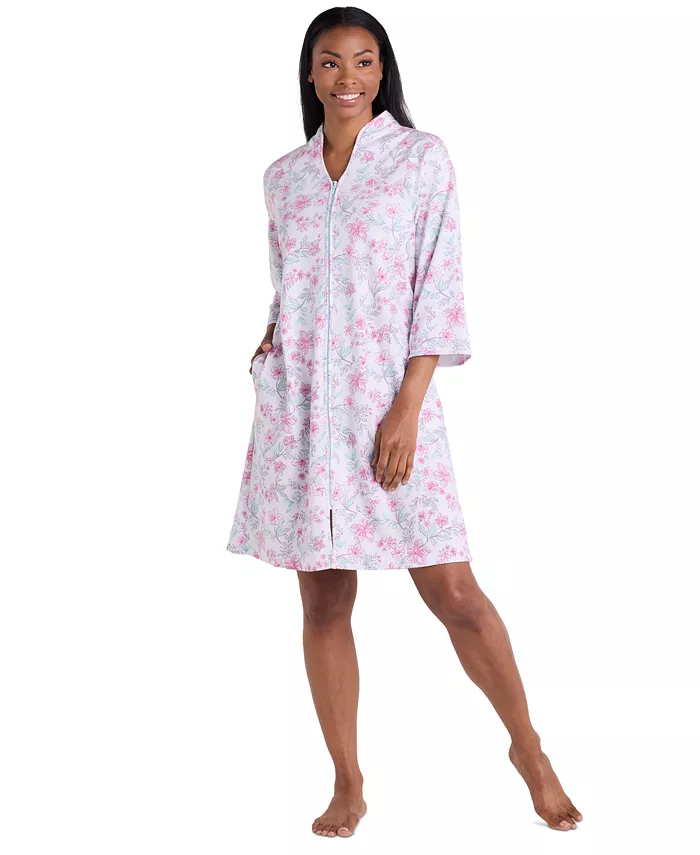 Женский короткий халат с принтом и молнией, с рукавом 3/4 Miss Elaine, белый
Женский короткий халат с принтом и молнией, с рукавом 3/4 Miss Elaine, белый