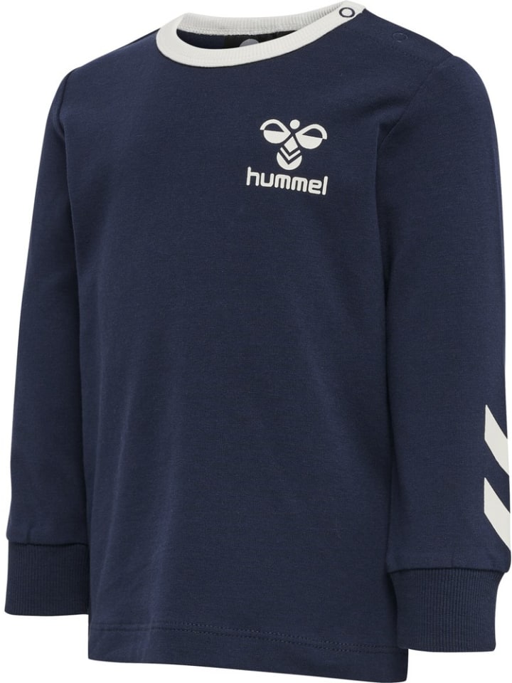 Детская рубашка с длинными рукавами синего цвета Hummel
Детская рубашка с длинными рукавами синего цвета Hummel