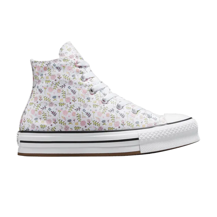 Кроссовки Chuck Taylor All Star EVA Lift Platform High GS 'Feline Florals', белый 
Кроссовки Chuck Taylor All Star EVA Lift Platform High GS 'Feline Florals', белый