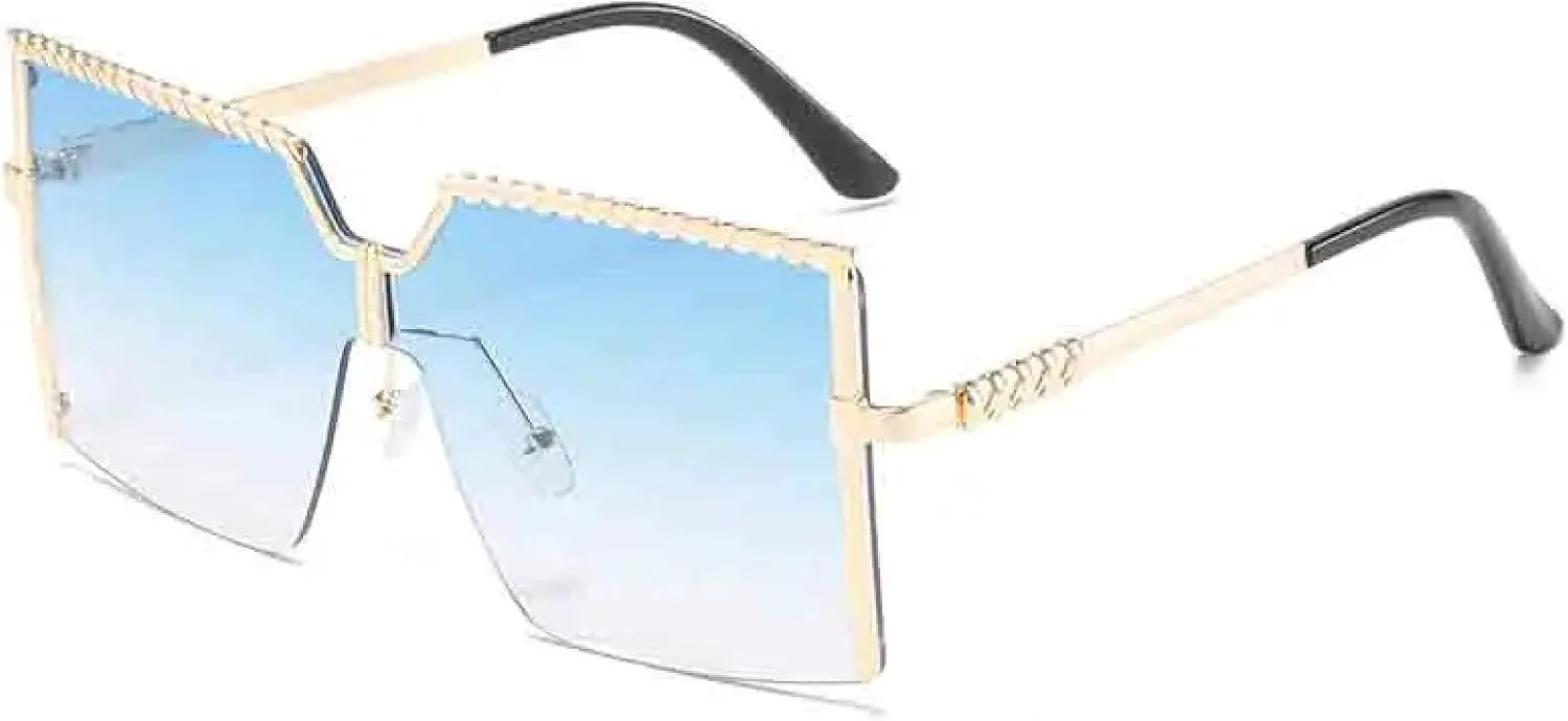 Крупные солнцезащитные очки для женщин и мужчин, роскошные, в винтажном стиле, с оправой из сплава, защита от УФ-излучения UV400 TOIPASTN, Gold Gradient Blue
Крупные солнцезащитные очки для женщин и мужчин, роскошные, в винтажном стиле, с оправой из сплава, защита от УФ-излучения UV400 TOIPASTN, Gold Gradient Blue