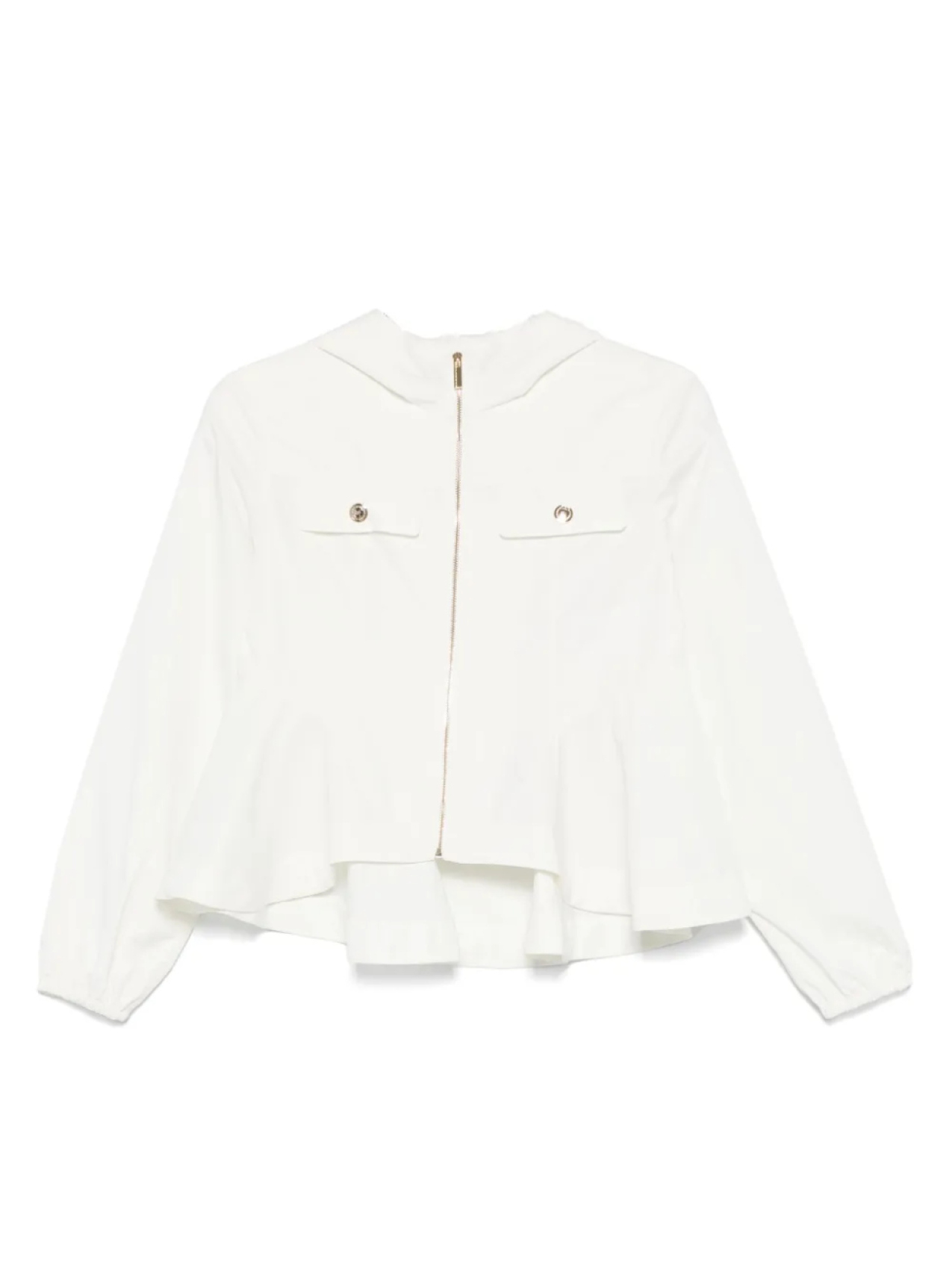 Жакет из тафты Elisabetta Franchi La Mia Bambina, белый 
Жакет из тафты Elisabetta Franchi La Mia Bambina, белый