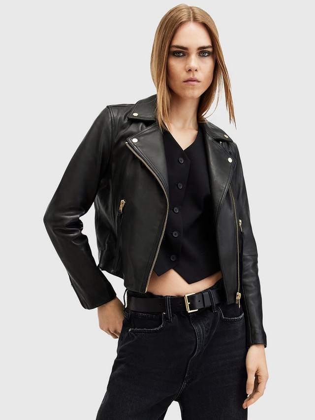 Кожаная байкерская куртка dalby AllSaints, цвет Black/Gold
Кожаная байкерская куртка dalby AllSaints, цвет Black/Gold