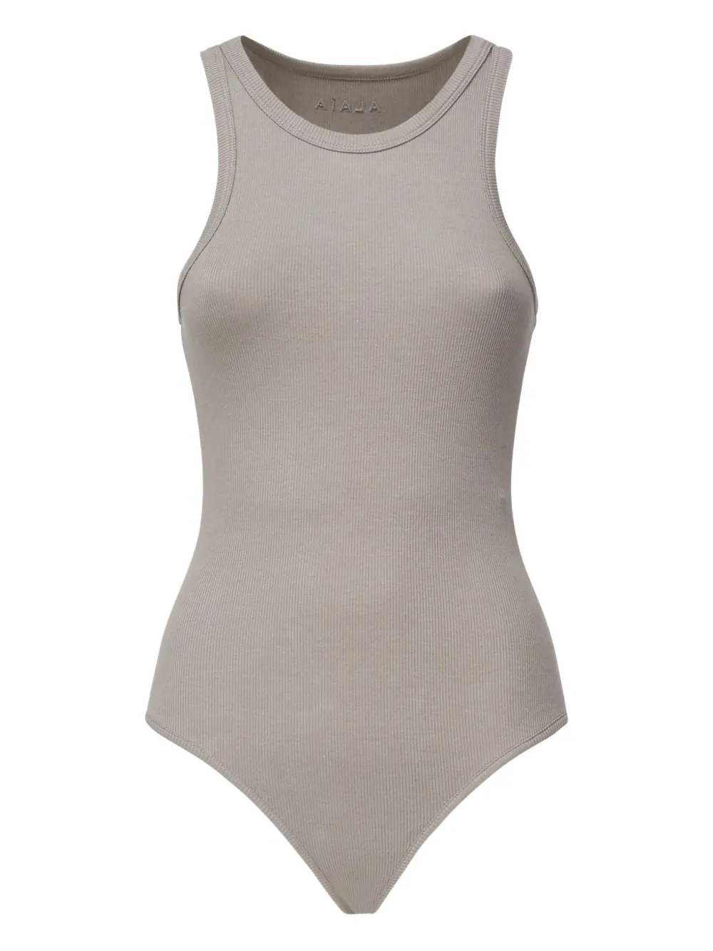 Боди в рубчик с круглым вырезом Alaïa, серый 
Боди в рубчик с круглым вырезом Alaïa, серый