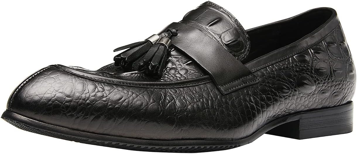 Мужские лоферы Santimon Mens Penny с кисточками из кожи с бахромой, формальные и повседневные деловые туфли без шнурков, черный
Мужские лоферы Santimon Mens Penny с кисточками из кожи с бахромой, формальные и повседневные деловые туфли без шнурков, черный