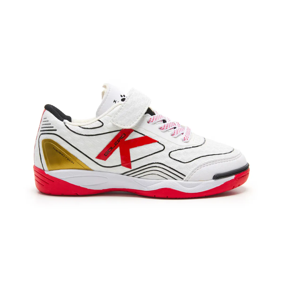 Goleiro Kids Elastic Kelme детская футбольная обувь для помещений, белый
Goleiro Kids Elastic Kelme детская футбольная обувь для помещений, белый