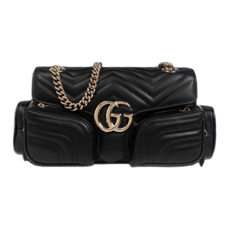 GUCCI Сумка кросс-боди GG Marmont стёганая кожаная V-образная через плечо женская чёрная
GUCCI Сумка кросс-боди GG Marmont стёганая кожаная V-образная через плечо женская чёрная