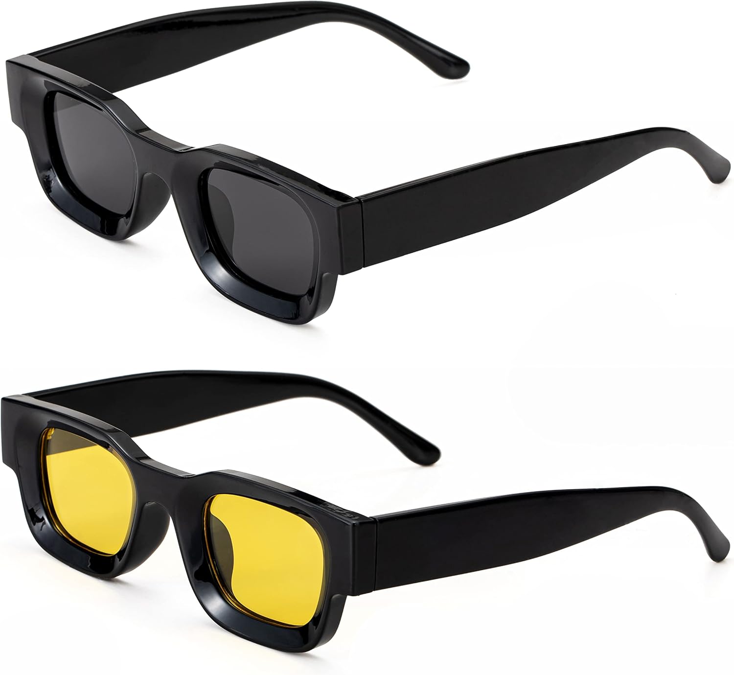 Солнцезащитные очки в стиле ретро прямоугольной формы с поляризацией для женщин и мужчин с маленьким лицом, массивная квадратная оправа, защита UV400 Teumire, A17 Black/Grey+black/Clear Yellow
Солнцезащитные очки в стиле ретро прямоугольной формы с поляризацией для женщин и мужчин с маленьким лицом, массивная квадратная оправа, защита UV400 Teumire, A17 Black/Grey+black/Clear Yellow