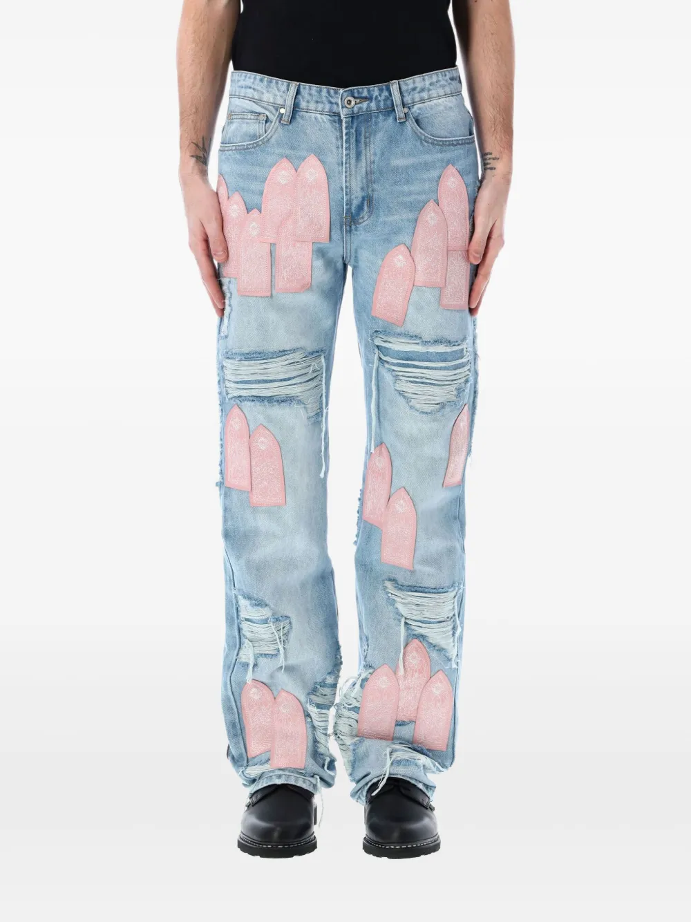 Джинсы Upcycled Who Decides War, синий
Джинсы Upcycled Who Decides War, синий