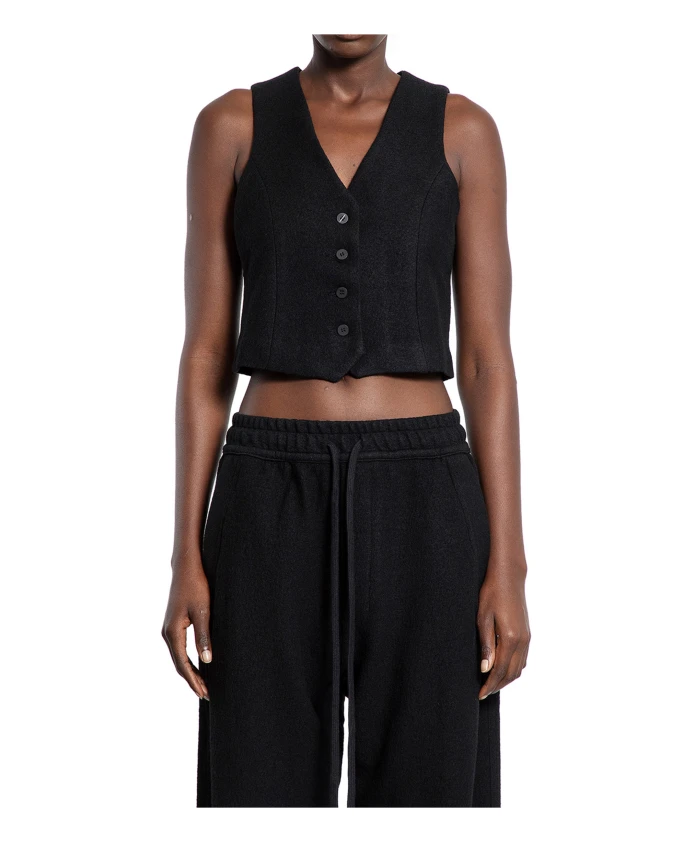 Черный укороченный жилет из шерстяной саржи Thom Krom, черный
Черный укороченный жилет из шерстяной саржи Thom Krom, черный