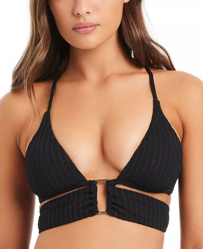 Женский треугольный бикини-топ с боковыми вырезами Red Carter, черный
Женский треугольный бикини-топ с боковыми вырезами Red Carter, черный