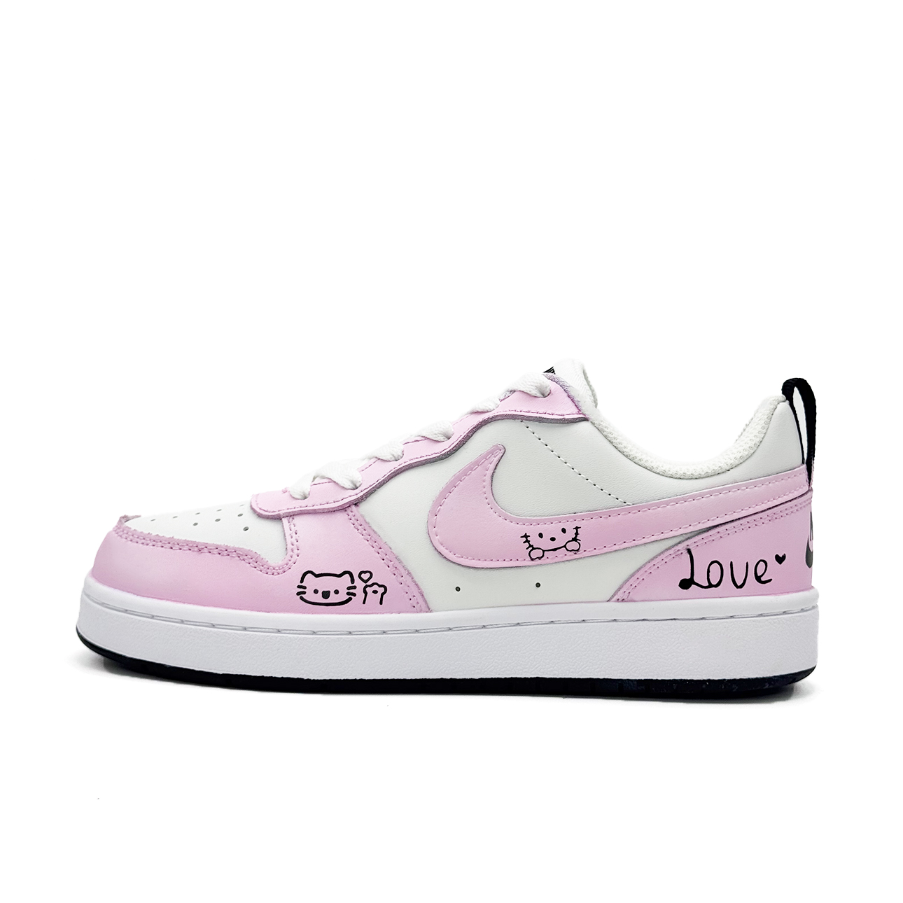 Nike Court Borough Pink White Bear Synthetic Leather Print Abrasion Resistant Breathable Slip Resistant Low top
Nike Court Borough Pink White Bear Synthetic Leather Print Abrasion Resistant Breathable Slip Resistant Low top