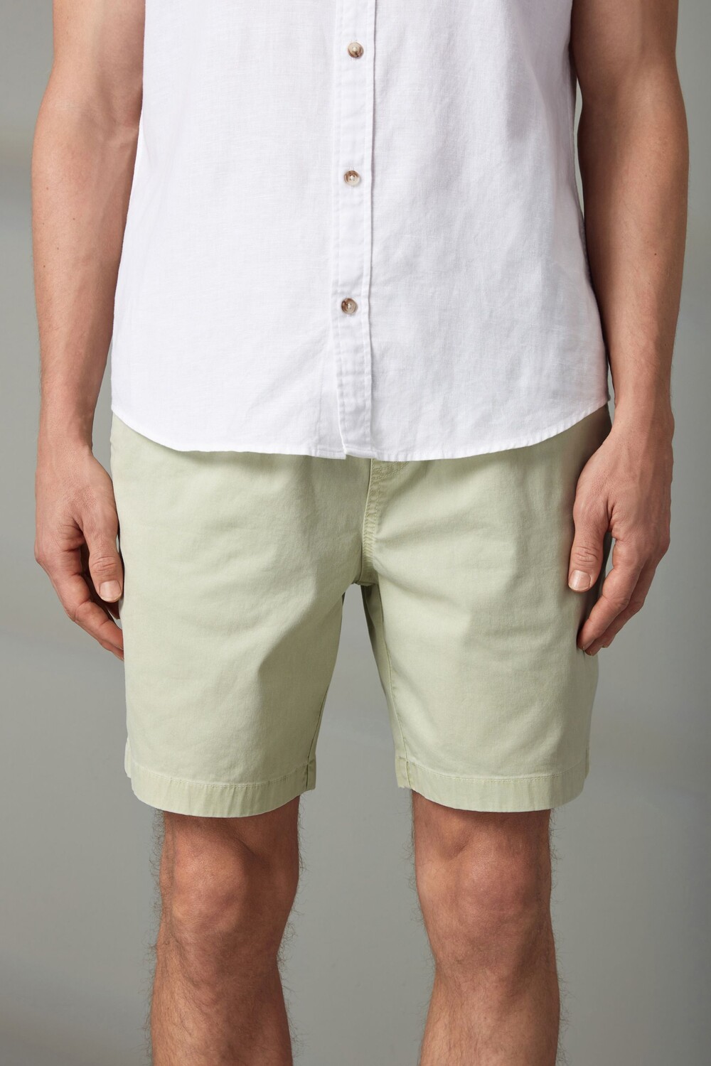 Хлопковые шорты с эластичной резинкой на талии и эффектом стирки Next, зеленый
Хлопковые шорты с эластичной резинкой на талии и эффектом стирки Next, зеленый