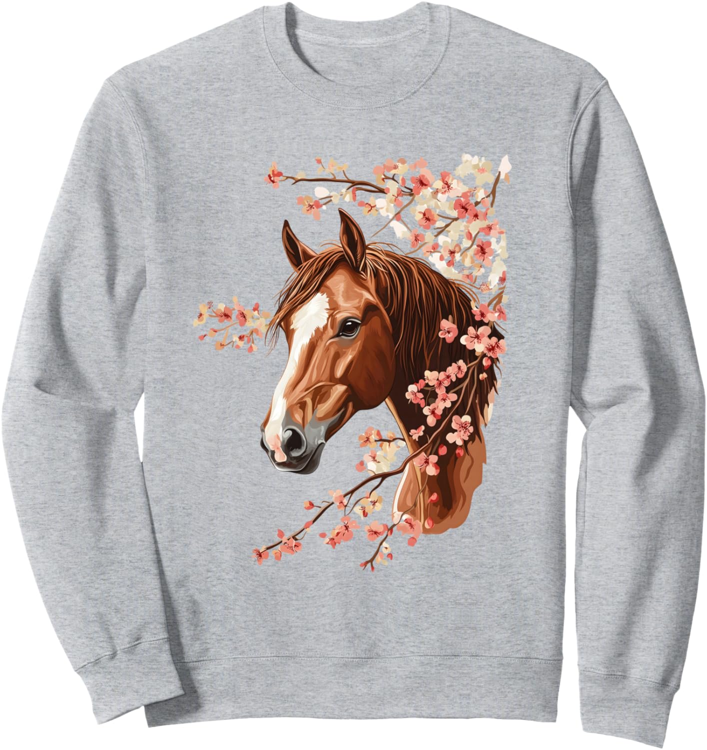Толстовка с изображением лошади и цветущей сакуры, выполненная в акварельном стиле Artistic Horse Design, серый
Толстовка с изображением лошади и цветущей сакуры, выполненная в акварельном стиле Artistic Horse Design, серый