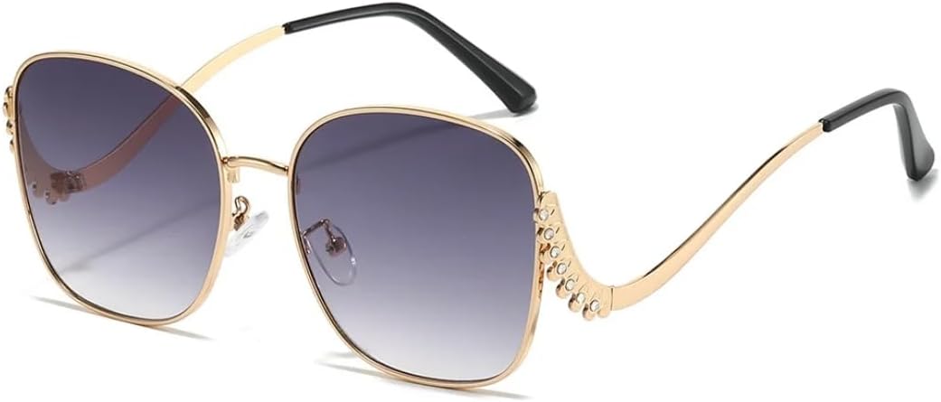 Роскошные квадратные солнцезащитные очки с градиентным переходом цвета для женщин, с бриллиантовой инкрустацией, модные мужские очки с защитой от УФ-излучения UV400 TVTBBVV, Golden Grey
Роскошные квадратные солнцезащитные очки с градиентным переходом цвета для женщин, с бриллиантовой инкрустацией, модные мужские очки с защитой от УФ-излучения UV400 TVTBBVV, Golden Grey