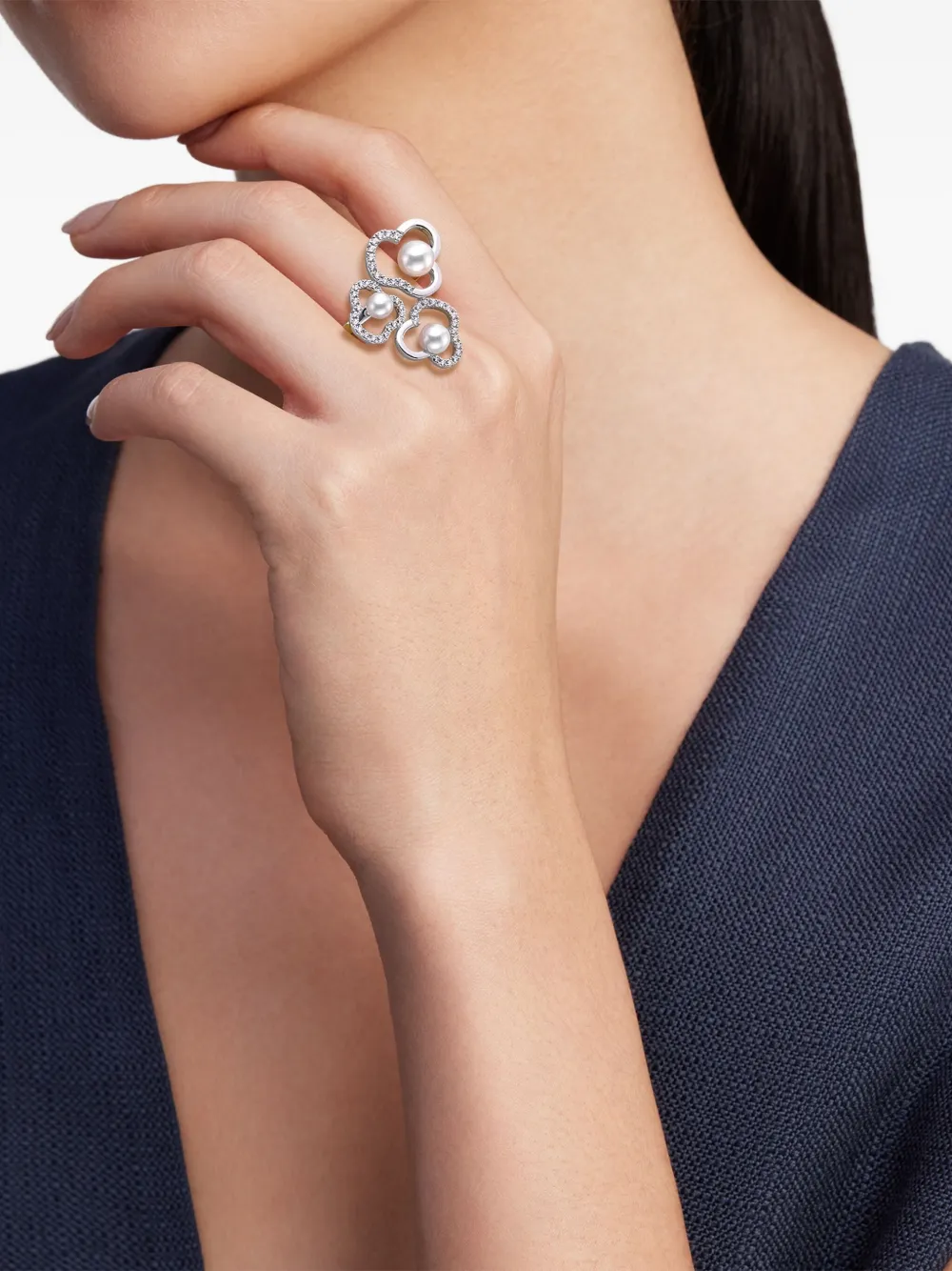 Кольцо Chants из розового золота с жемчугом и бриллиантами TASAKI, серебяный
Кольцо Chants из розового золота с жемчугом и бриллиантами TASAKI, серебяный