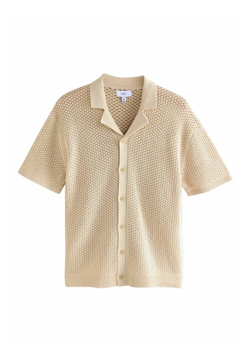 Рубашка REGULAR FIT WITH CUBAN COLLAR Next, бежевый 
Рубашка REGULAR FIT WITH CUBAN COLLAR Next, бежевый