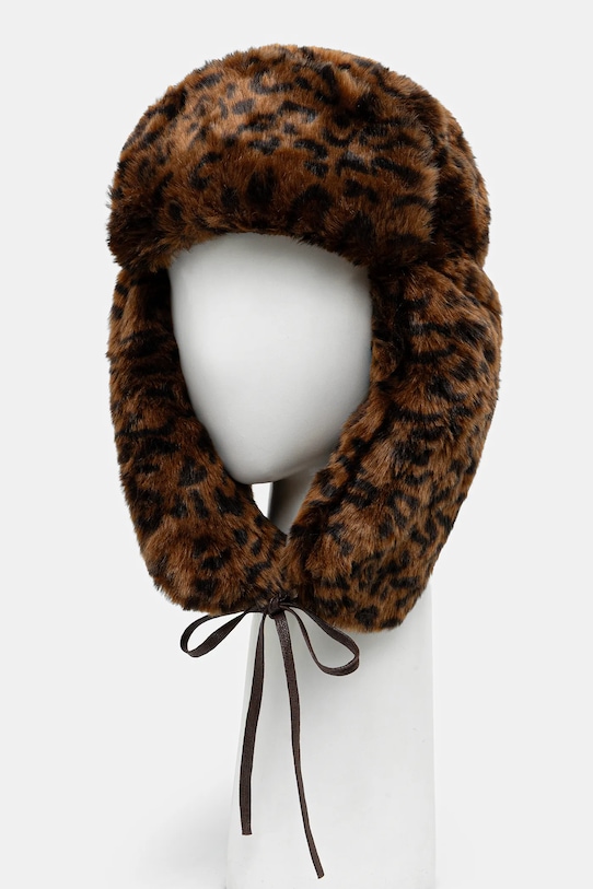 Леопардовая шапка-ушанка Kangol, коричневый
Леопардовая шапка-ушанка Kangol, коричневый