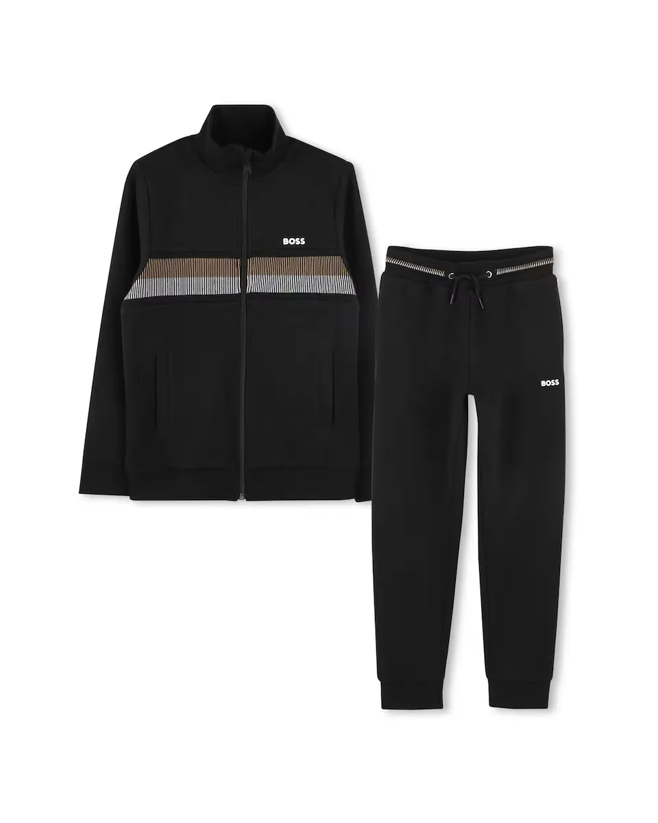 Черный комплект для мальчиков с длинными рукавами BOSS Kidswear, чёрный
Черный комплект для мальчиков с длинными рукавами BOSS Kidswear, чёрный