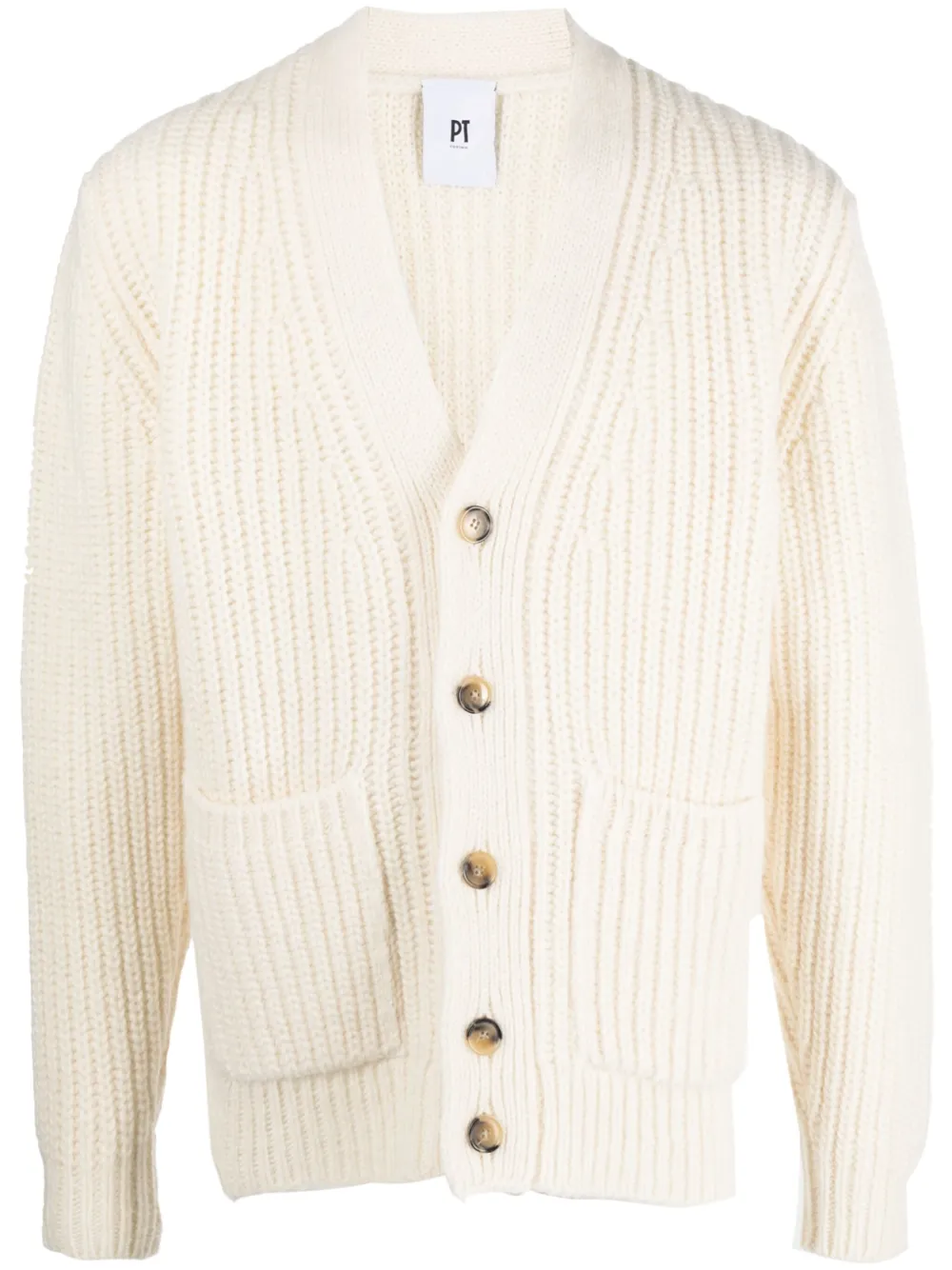 Кардиган в рубчик с V-образным вырезом PT Torino, нейтральный
Кардиган в рубчик с V-образным вырезом PT Torino, нейтральный