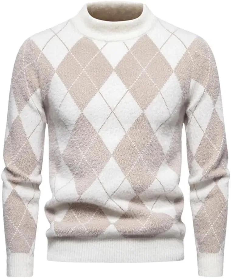 Мужской повседневный свитер с круглым вырезом
Мужской повседневный свитер с круглым вырезом