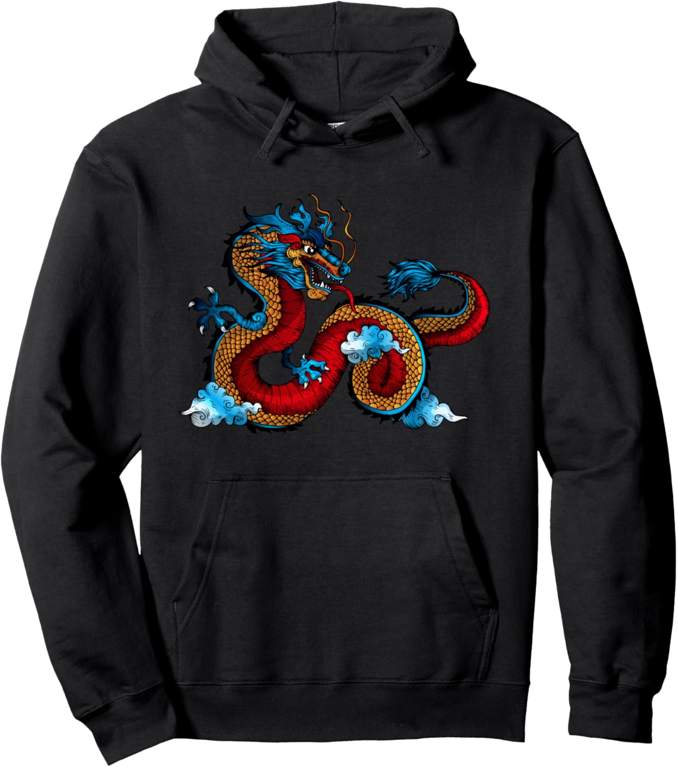 Красивая толстовка с изображением китайского дракона и облаков Dragon Culture Apparel, черный
Красивая толстовка с изображением китайского дракона и облаков Dragon Culture Apparel, черный