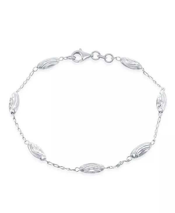 Браслет на лодыжку из стерлингового серебра с овальными бусинами и бриллиантами лунной огранки Simona, silver
Браслет на лодыжку из стерлингового серебра с овальными бусинами и бриллиантами лунной огранки Simona, silver