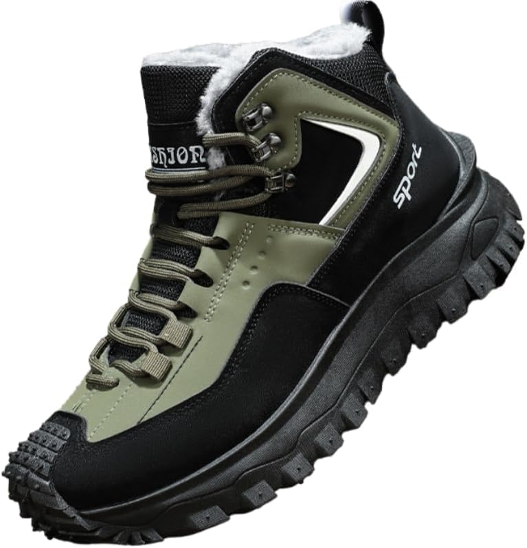 Мужские зимние спортивные ботинки большого размера с высоким берцем - утепленные, противоскользящие, износостойкие повседневные снежные ботинки Spkfhd, зеленый
Мужские зимние спортивные ботинки большого размера с высоким берцем - утепленные, противоскользящие, износостойкие повседневные снежные ботинки Spkfhd, зеленый