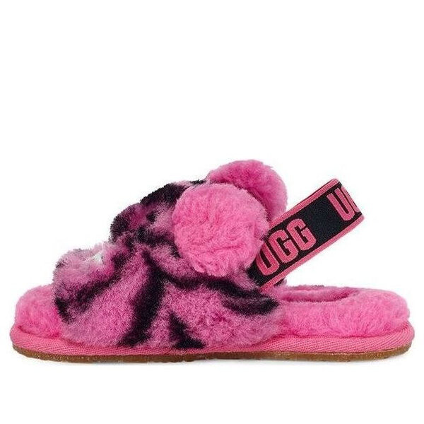 Тапочки пушистые да слайд тигр чучела Ugg, розовый 
Тапочки пушистые да слайд тигр чучела Ugg, розовый