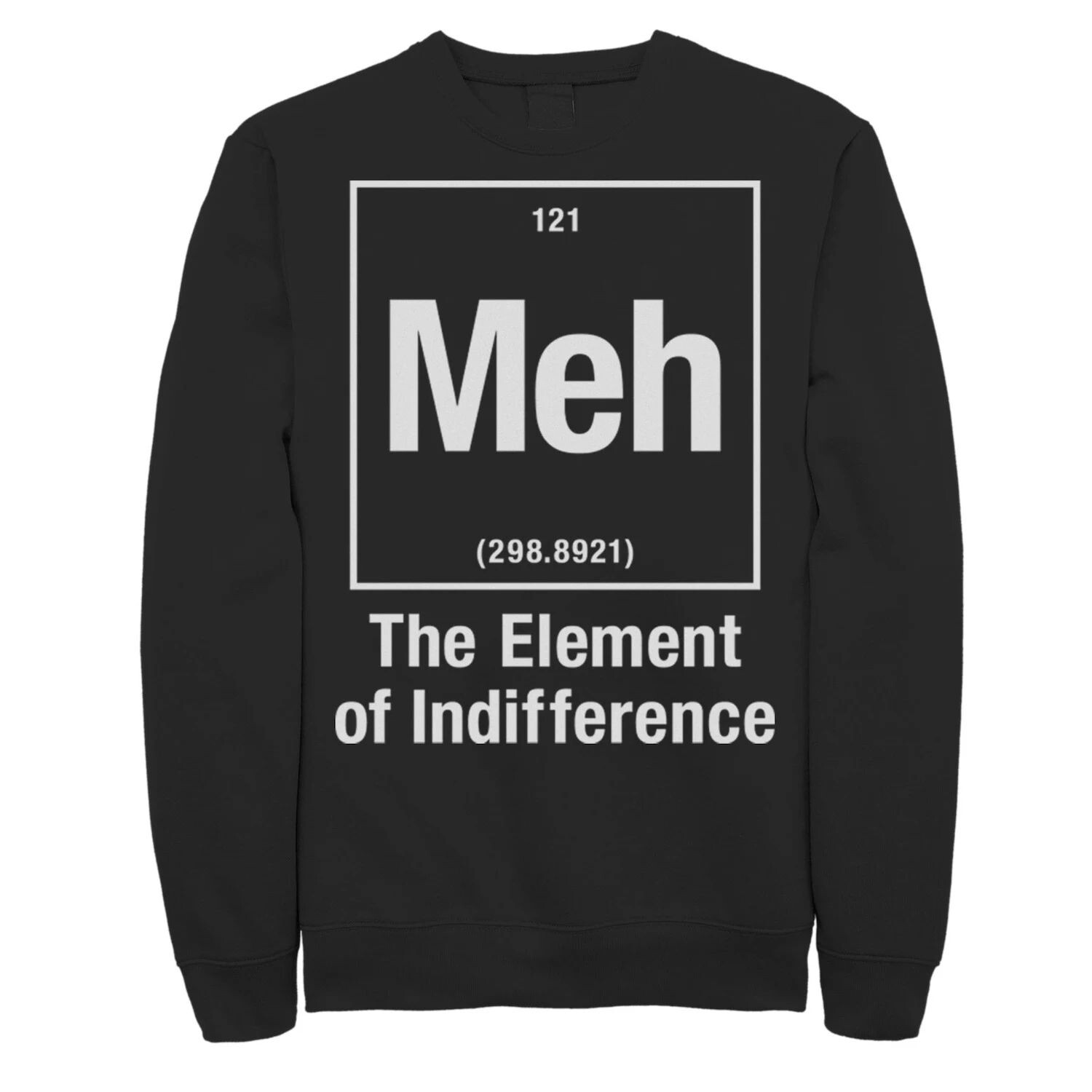 Мужской свитшот Element of Indifference Periodic Table Science Licensed Character
Мужской свитшот Element of Indifference Periodic Table Science Licensed Character