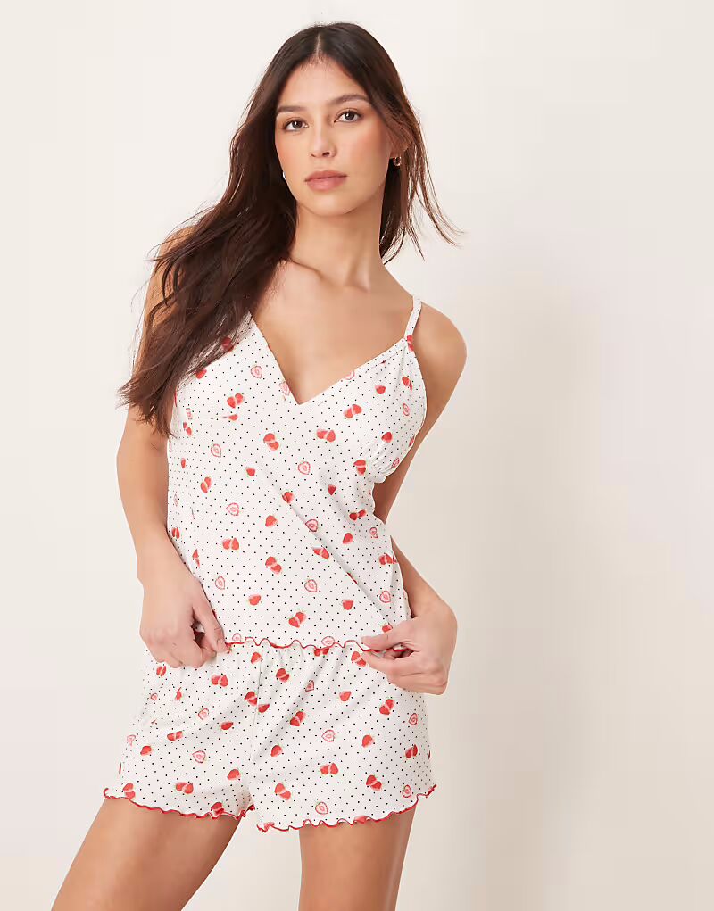 Комплект из майки и шорт из джерси с принтом для отдыха Loungeable
Комплект из майки и шорт из джерси с принтом для отдыха Loungeable