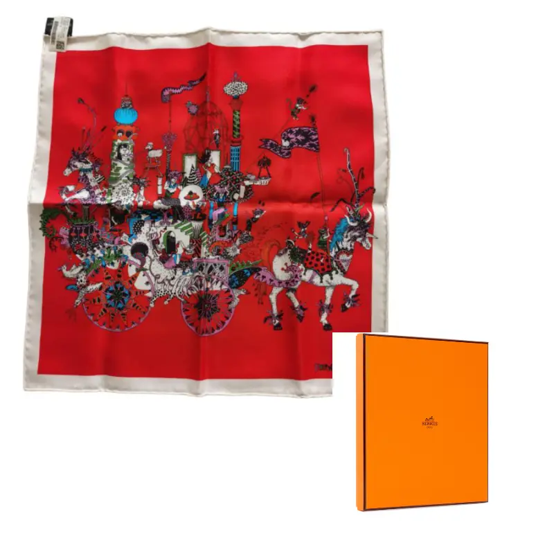 HERMES Шелковый шарф унисекс красный, Red
HERMES Шелковый шарф унисекс красный, Red