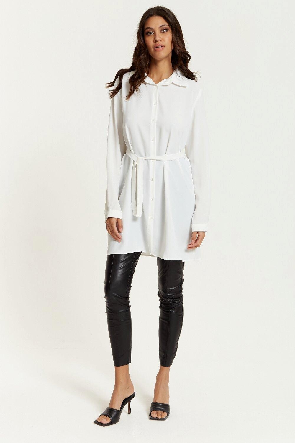 Туника-рубашка оверсайз с поясом и длинными рукавами HOXTON GAL, белый
Туника-рубашка оверсайз с поясом и длинными рукавами HOXTON GAL, белый