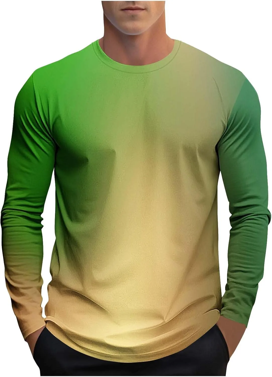 Мужская футболка с длинным рукавом Casual Gradient Striped Loose Pullover Graphic Tee Dovford
Мужская футболка с длинным рукавом Casual Gradient Striped Loose Pullover Graphic Tee Dovford