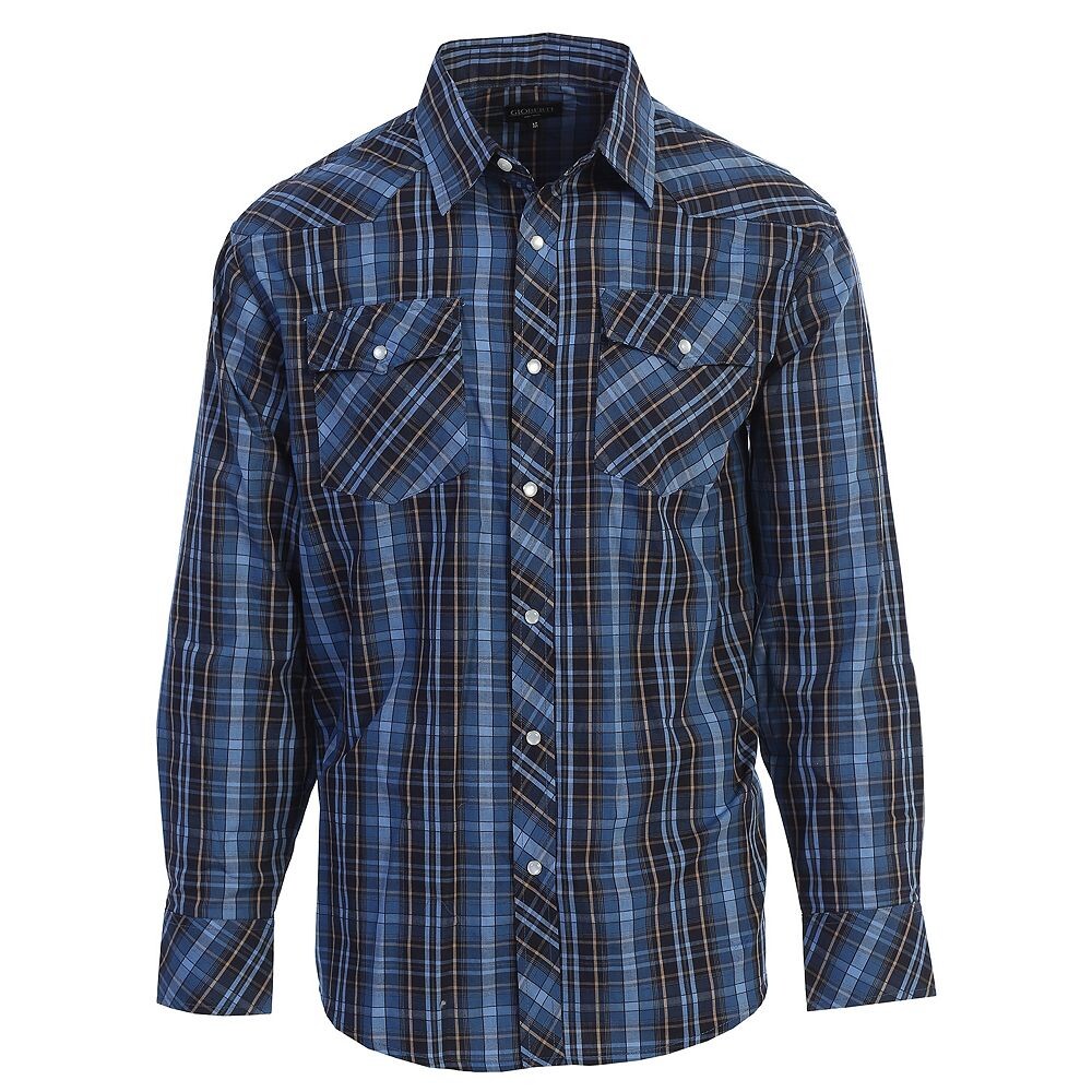 Gioberti Мужская рубашка в клетку с длинным рукавом в стиле вестерн и жемчужными кнопками, цвет Navy Blue
Gioberti Мужская рубашка в клетку с длинным рукавом в стиле вестерн и жемчужными кнопками, цвет Navy Blue