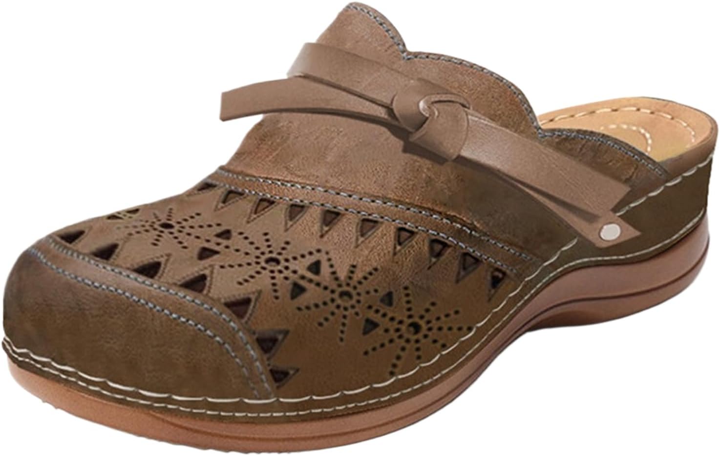 Женские мюли ZWRXW с вырезом, удобные для ходьбы, летние сандалии на танкетке, с круглым носком, без задника, на низком каблуке, элегантные домашние ортопедические тапочки с бантиком, коричневый
Женские мюли ZWRXW с вырезом, удобные для ходьбы, летние сандалии на танкетке, с круглым носком, без задника, на низком каблуке, элегантные домашние ортопедические тапочки с бантиком, коричневый