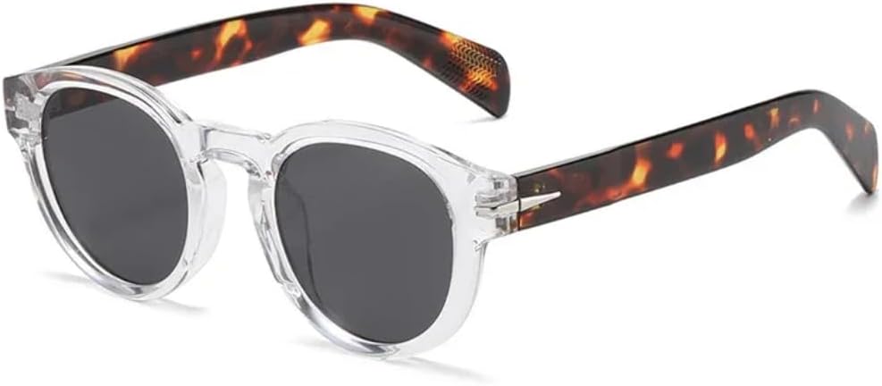 Солнцезащитные очки с защитой UV400 | Круглые линзы в стиле панк с заклепками, разноцветные | Для женщин и мужчин, для занятий спортом на открытом воздухе и вождения DSVIGF, Transparent Grey
Солнцезащитные очки с защитой UV400 | Круглые линзы в стиле панк с заклепками, разноцветные | Для женщин и мужчин, для занятий спортом на открытом воздухе и вождения DSVIGF, Transparent Grey