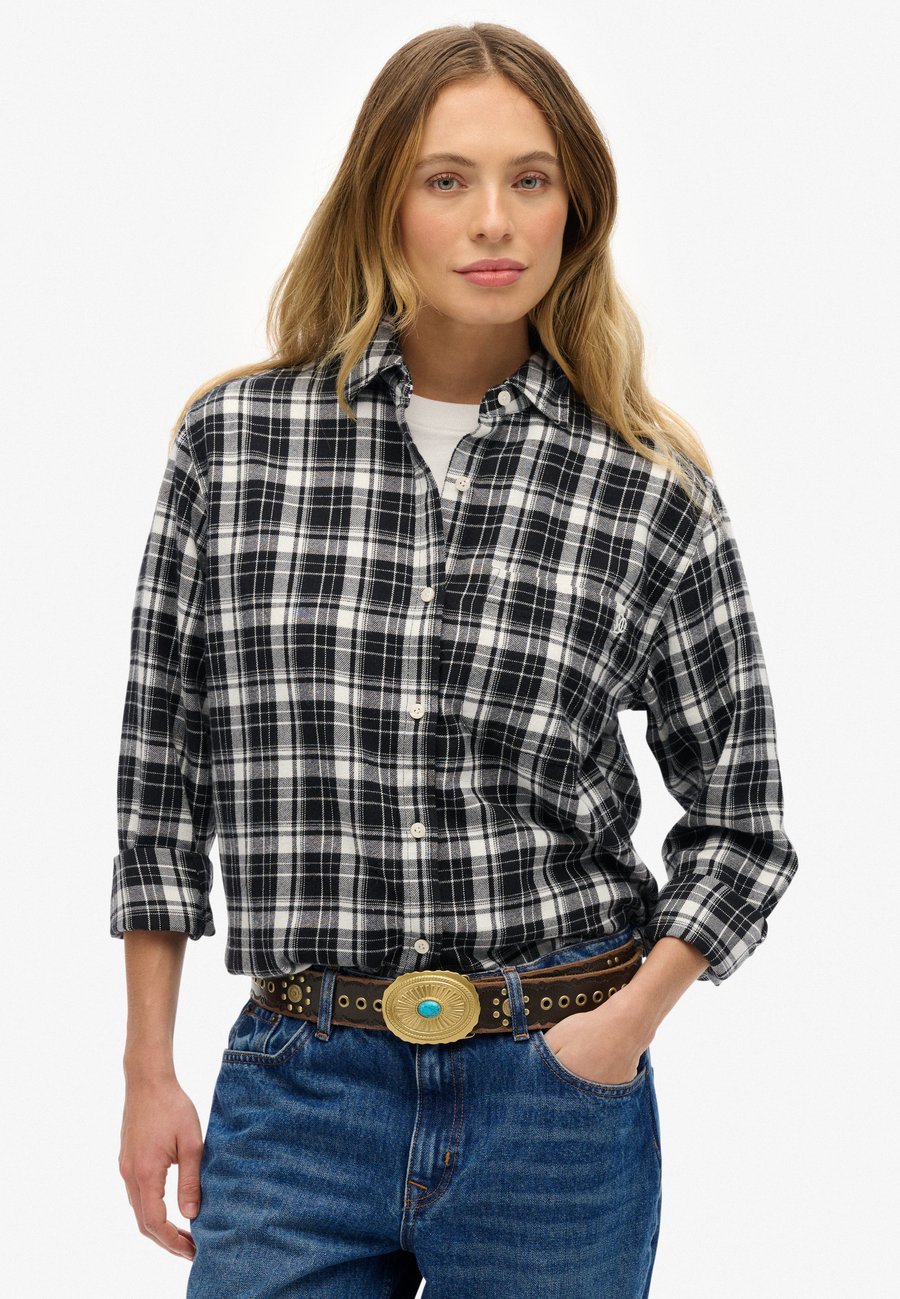 Блуза Superdry & Co Button-down blouse, Black Ecru Check/Black
Блуза Superdry & Co Button-down blouse, Black Ecru Check/Black