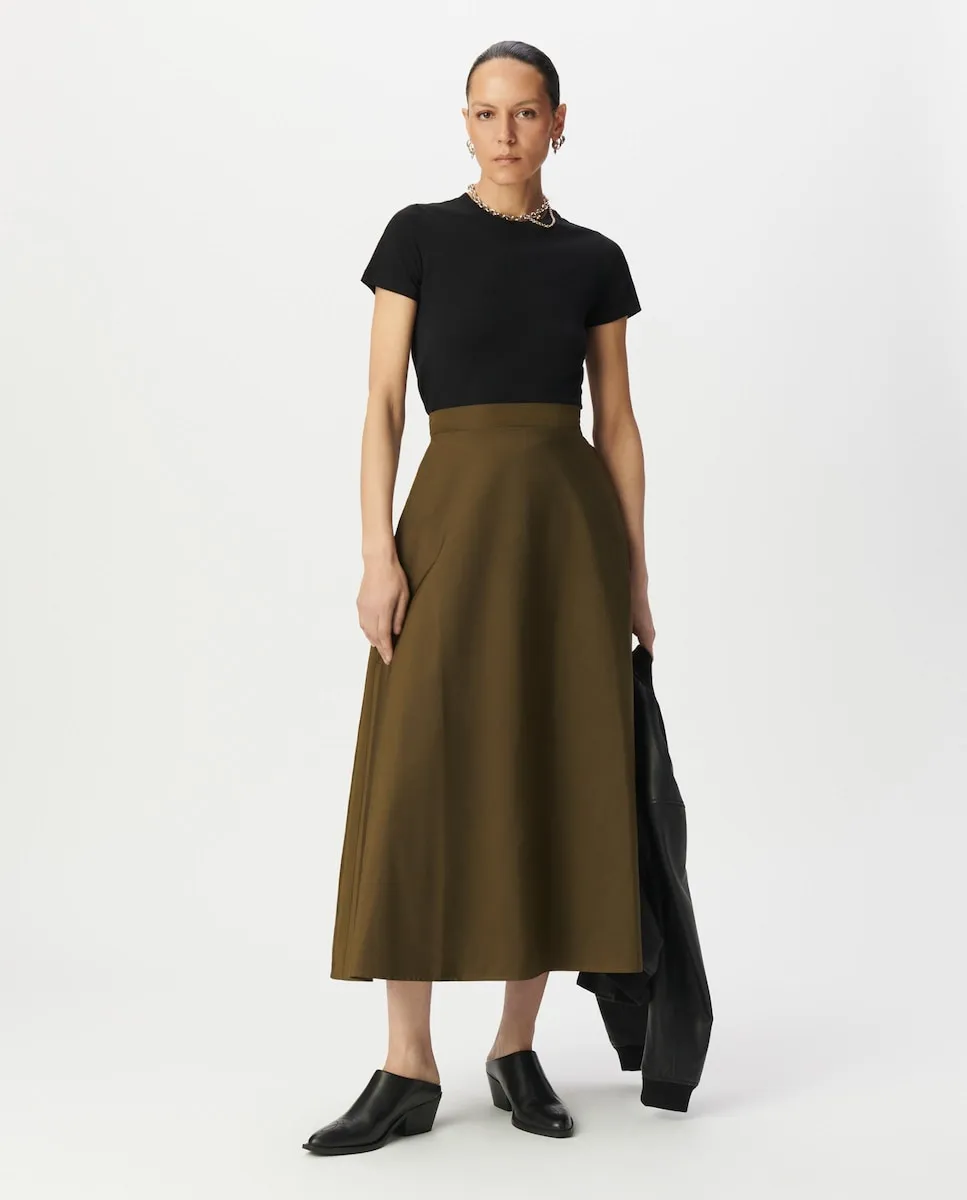 Длинная расклешенная юбка IKKS, хаки
Длинная расклешенная юбка IKKS, хаки