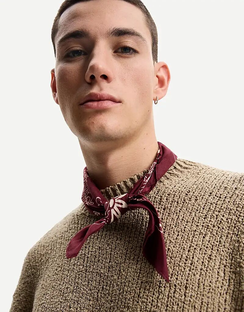 Шейный платок Bershka с принтом бордового цвета
Шейный платок Bershka с принтом бордового цвета