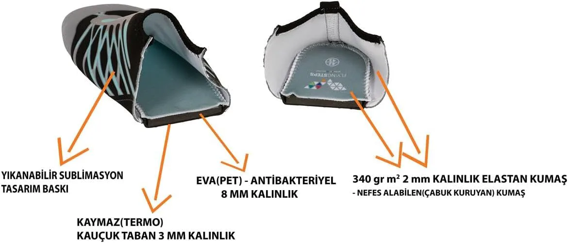 Водные туфли Flyingsteps для мужчин и женщин, быстро сохнущие обувь для водных видов спорта, пляжа, плавания, серфинга и бега, черный
Водные туфли Flyingsteps для мужчин и женщин, быстро сохнущие обувь для водных видов спорта, пляжа, плавания, серфинга и бега, черный